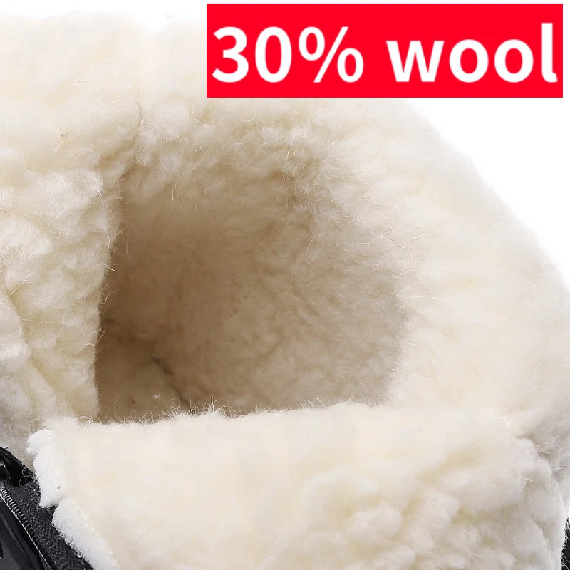 snow boots men waterproof mens winter boots With Fur winter shoes slip-resistant Men Boots platform thick plush warm Plus size 241111