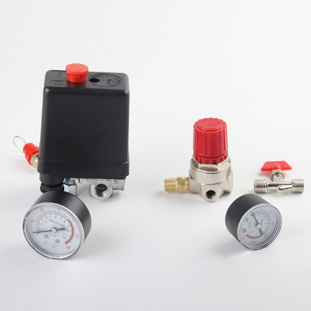 2022 New Pressure Switch Air Valve Manifold Compressor Control Regulator Gauges Inflators Auto Parts Maintenance Fast Delivery