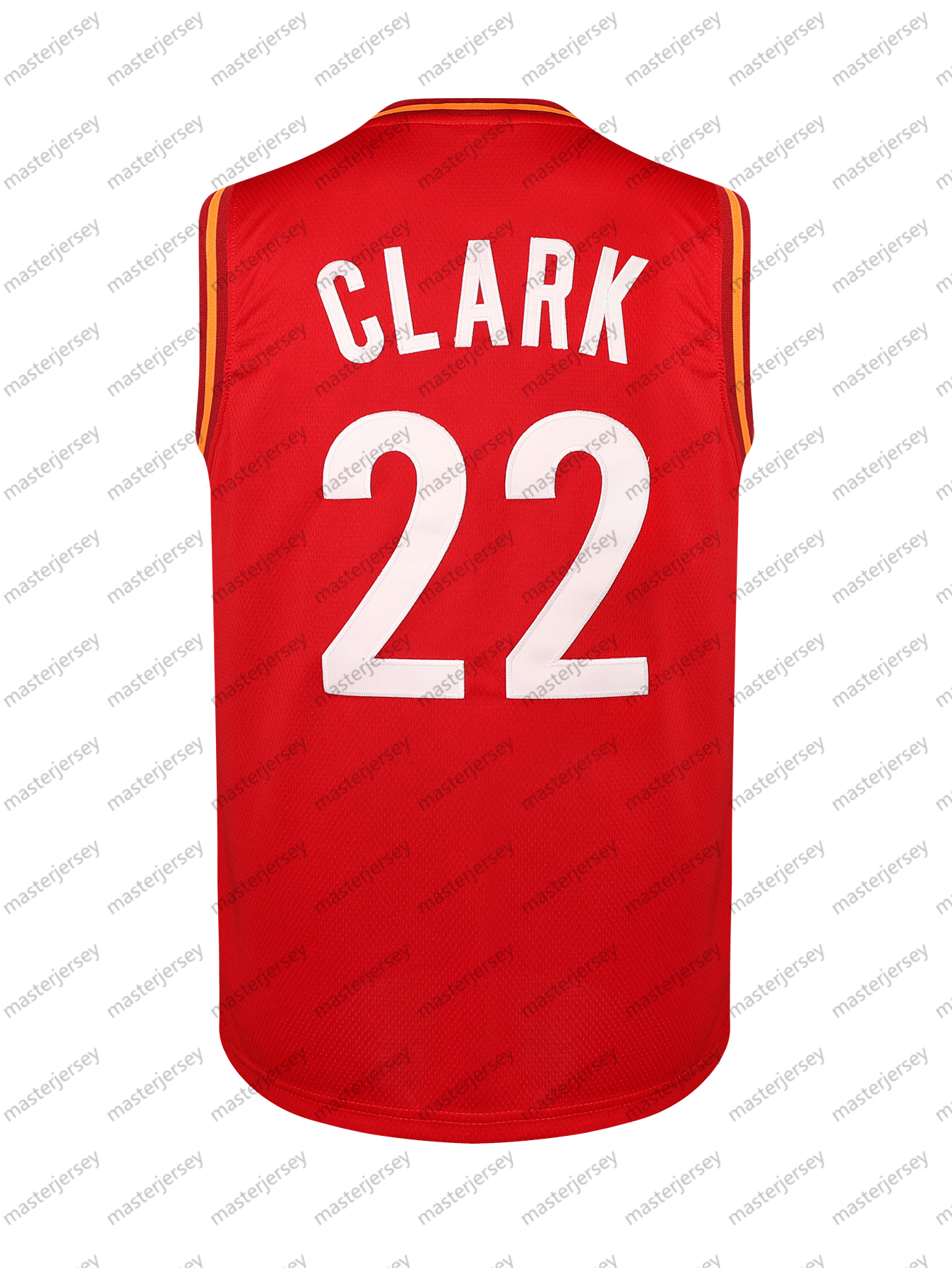 #22 CLARK INDIANA Men's Basketball Jersey Sweatshirt - Embroidered Movie Mesh Letters & Numbers, Crew Neck Sleeveless Training Vest, Loose Fit At