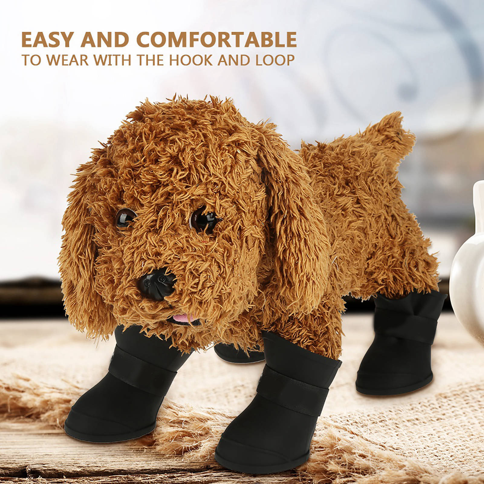 Pet Dog Rainshoes Waterproof Silicone Dog Shoes Anti-Skid Boots For Small Medium Large Dogs Cats Rainy Days Go Out Pet Supplies