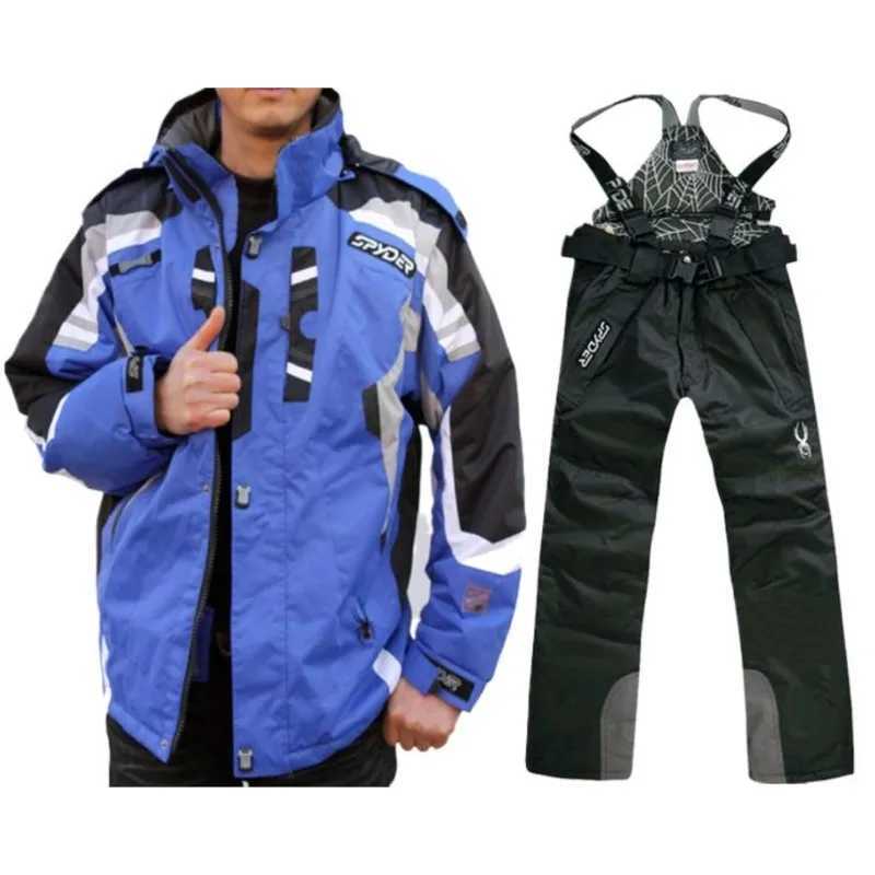 Skiing Suits Waterproof Spider Ski Suit for Men Warm Veneer Double Board Windproof Man Snowboard Skiing Set S2411118