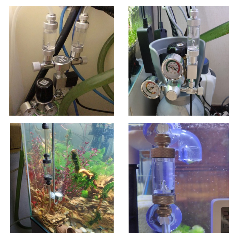 ZRDR fish tank CO2 bubble counter Aquarium CO2 generator regulator equipment Metal single head double head CO2 fine tuning valve