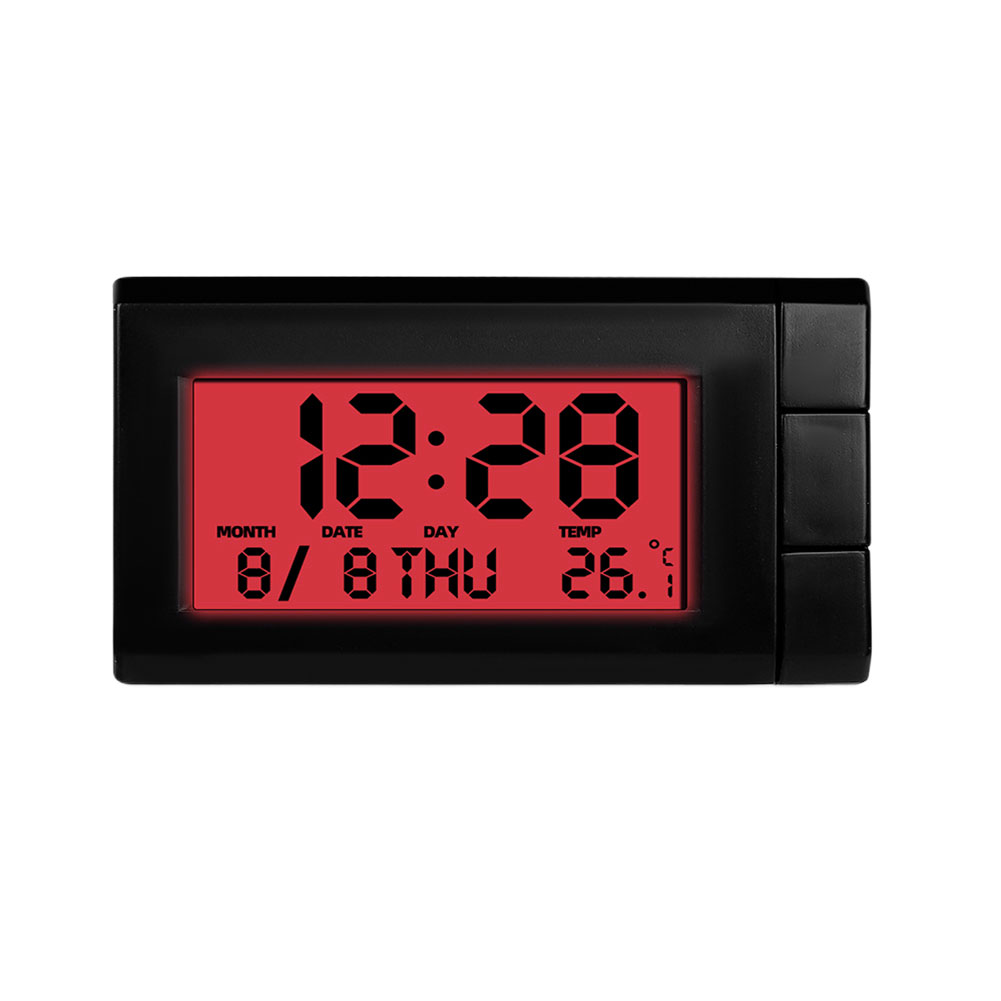 Car Electronic Clock LCD Display Digital Thermometer Luminous Auto Digital Calendar 2 in 1 for Car Accessories for Vehicle Parts