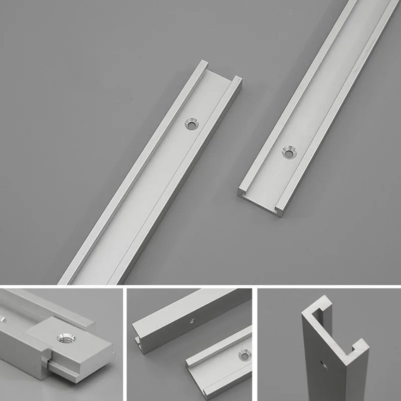 Aluminium Alloy T-track Slot Miter Track Jig Fixture T-Slot -Woodworking Chute Rail - T Slider Fixture Slot Slide Limit Guide