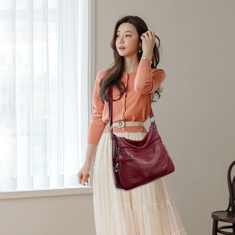 Soft PU Leather Women Bag Brand Designer Ladies Handbag Purses 2024 Luxury Female Shoulder Bag Large Capacity Crossbody Bags Sac
