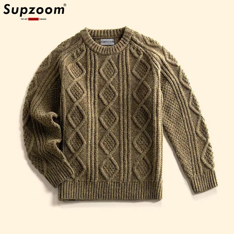 Supzoom Arrival Retro Casual Cartoon Pulloverse Couple Mens Top Fashion Winter Knitted Sweater 241111
