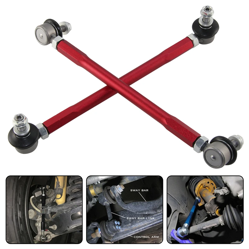 10mm Ball Joint Sway Bar Adjustable 300 -345mm Drop Links MAZDA Fits For PEUGEOT