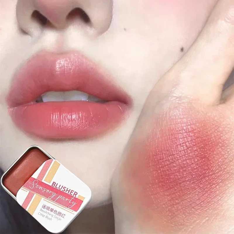 Matte Blush Lipstick Cream 2 in1 Lasting Natural Mud Brightening Moisturizing Lip Cheek Balm Face Blusher Waterproof Face MakeupXJ241111