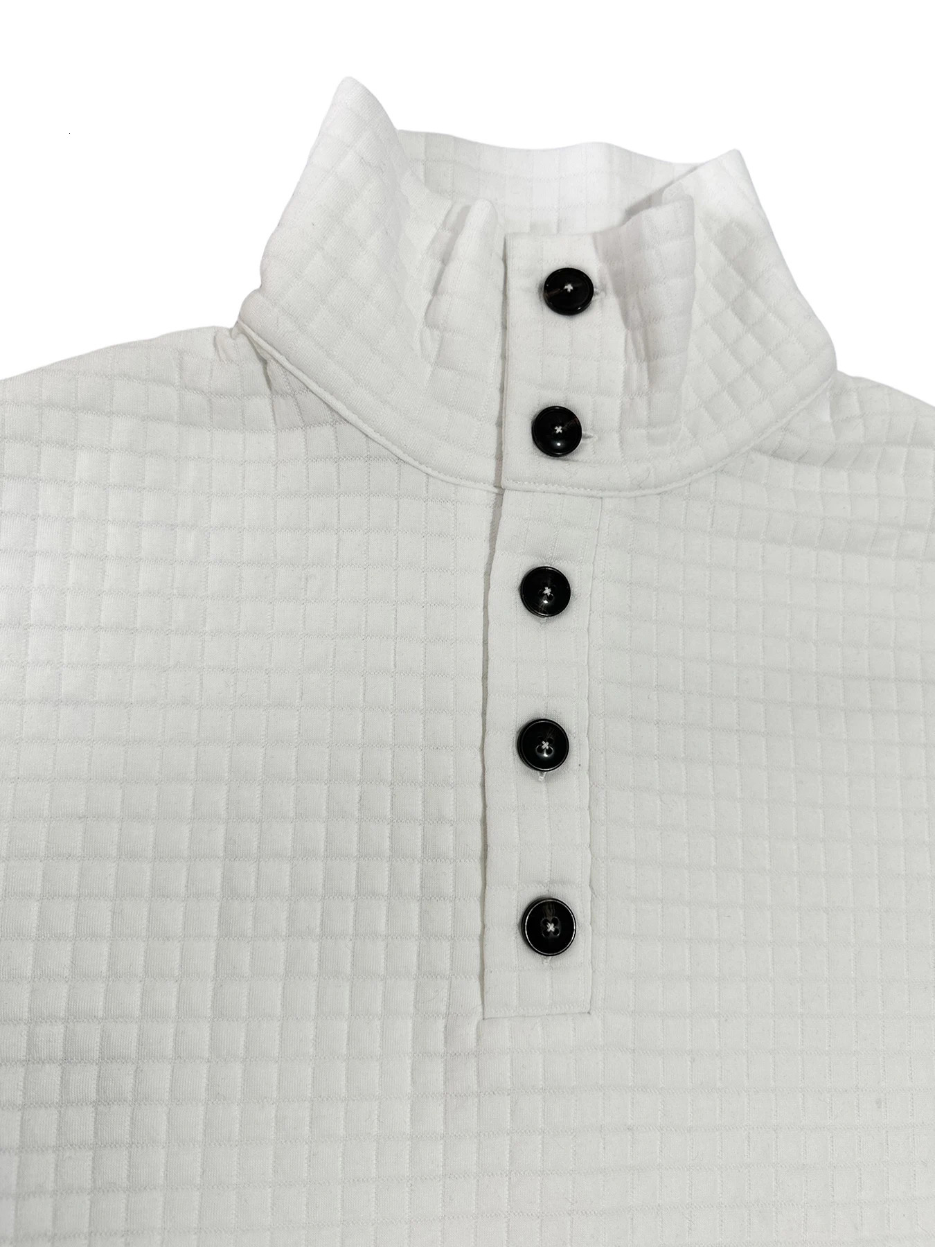 Waffle pattern solid color knitwear autumn and winter trend gentleman casual lapel long sleeve 241111