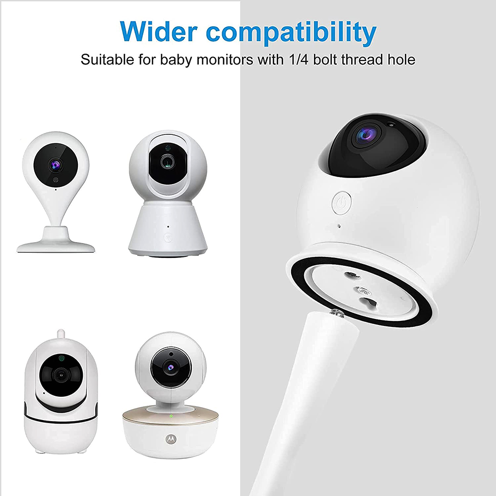 Silicone Soft Bracket IP Camera Holder Baby Monitor Stand Hole-Free Crib Cradle Rod Hose Support Flexible Twist Mounting