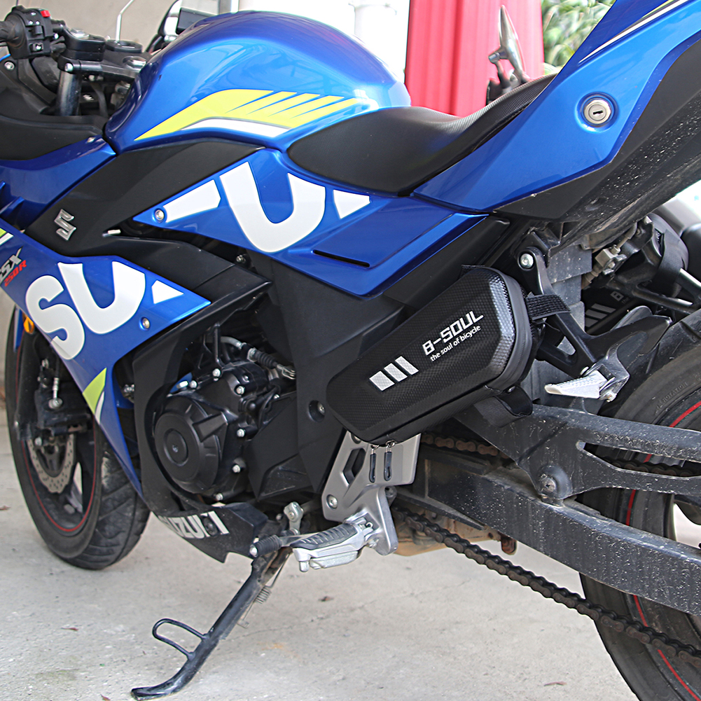 B-SOUL Motorcycle Side Bags Waterproof EVA Hard Shell Frame Package Electric Bike Hanging Bag Cycling Mountain Bicycle Pouch Bag