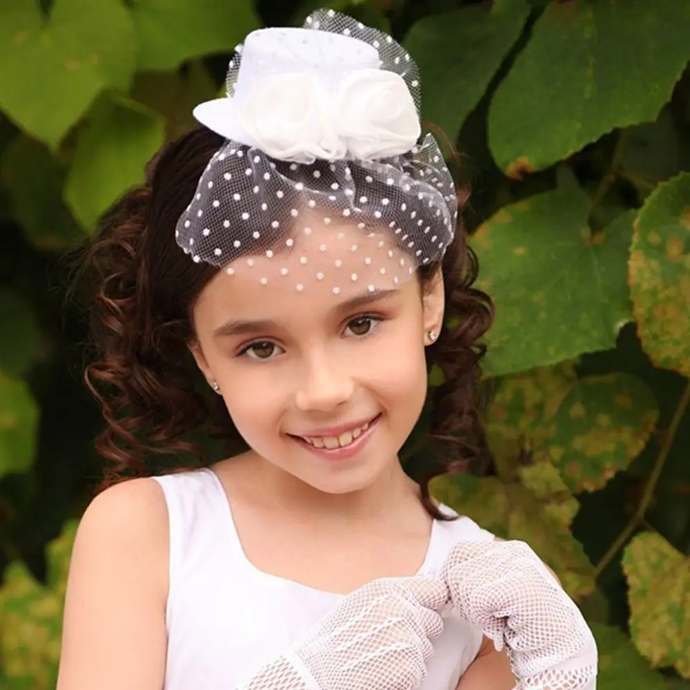 Ladies Hairpin new Small Hat Headband Wedding Party Floral Hair 2025 Cap Flower Fascinator Hat Floral Mesh Veil Headdress