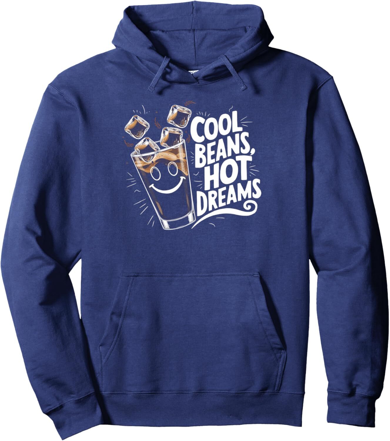 Hoodie for Mens Womens Coffee Lover Iced Coffee Beans Hot Dreams Caffeine Graphic Pullover Hoodie Graphic Hoodies sweatshirt