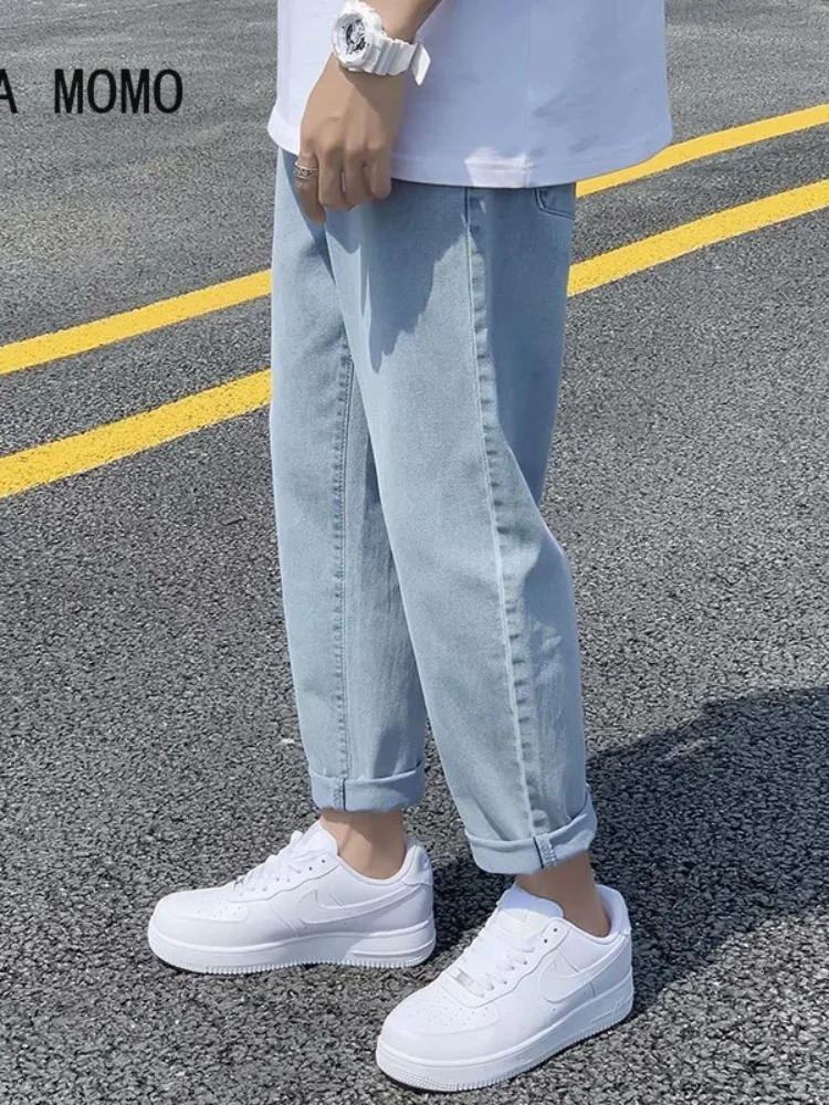 Mens jeans mens Trouser simple high-quality student daily casual straight denim jeans mens y2k jeans 241108
