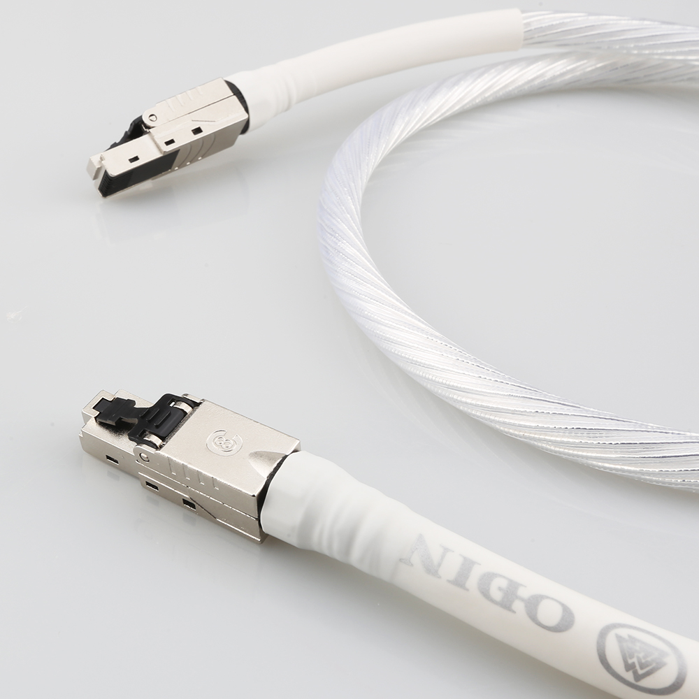 Nordost ODIN Cat8 Ethernet Cable: High-Speed RJ45 Network Patch Cable with High Purity Sier-Plated Conductors for Superior Data Transmission dh9103200