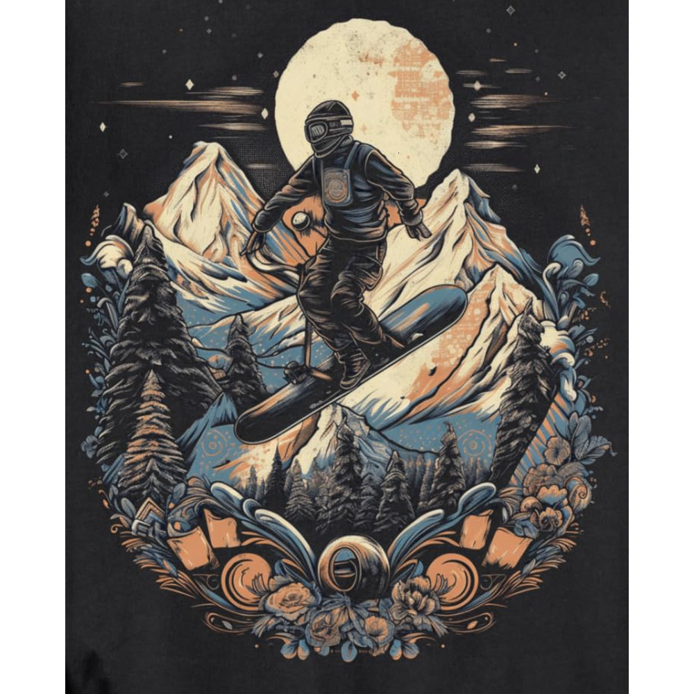 Long Sleeve Shirts for Men sweatshirt Snowboard Snowboarder Snowboarding Graphic Tee for Men Women Sweatshirt T shirt Tee Streetwear Casual tops cloth