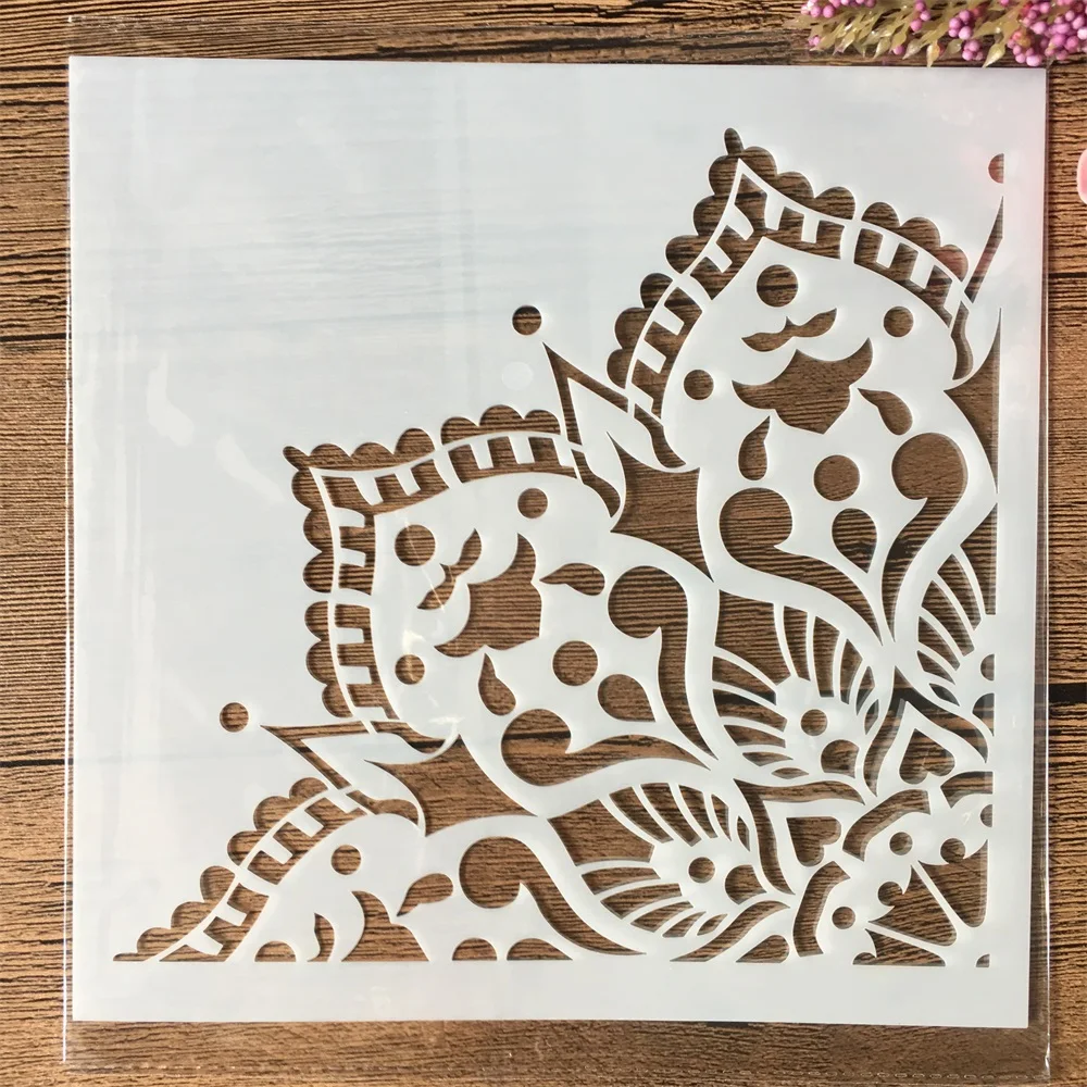 20*20cm Mandala 1/4 Wheel Circle Buddhism DIY Layering Stencils Painting Scrapbook Coloring Embossing Album Decorative Template