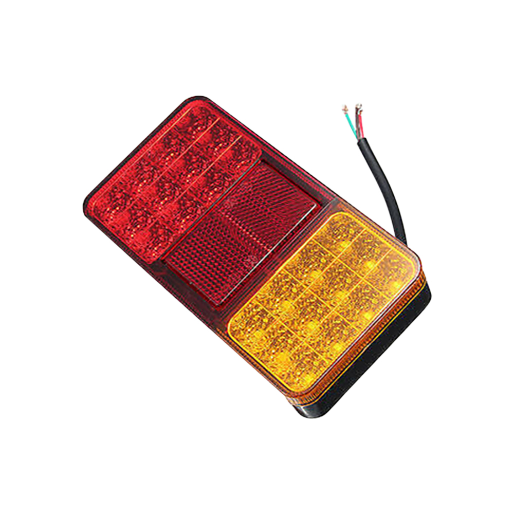 12V Car Truck Tail Light Taillight Rear Stop Brake Light 24 LED Waterproof Indicator Signal Lamp Boat Trailer Caravan Van Lorry