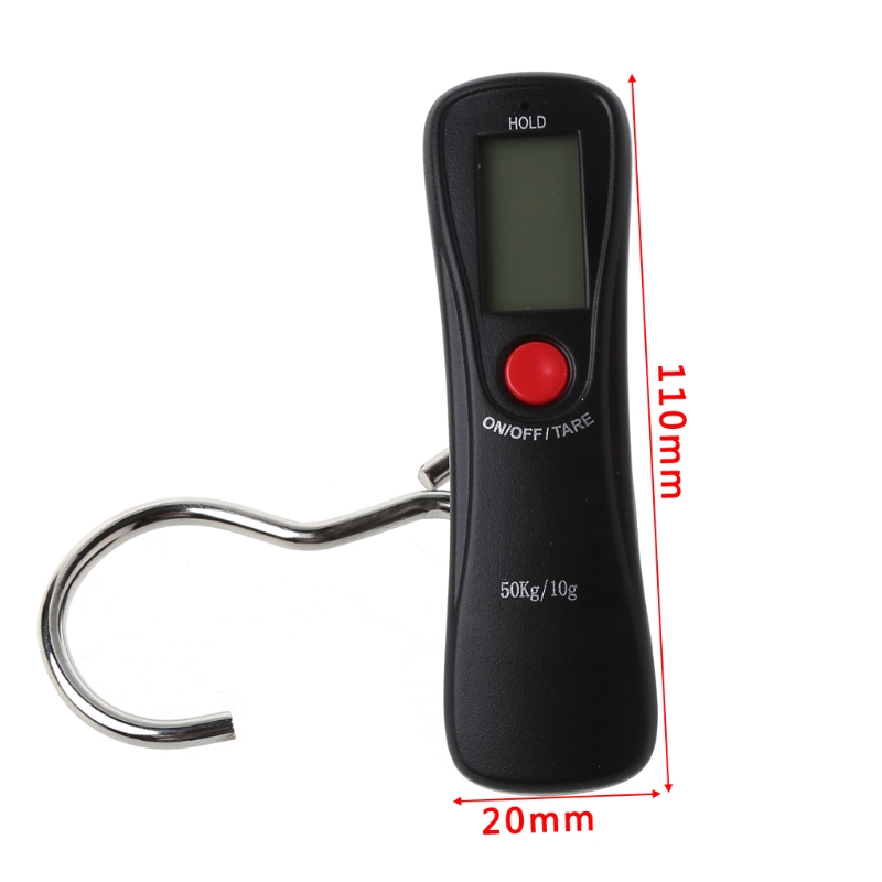 A2UD Fishing Scale Portable Handheld Travel Lage Electronic Scale 50kg/10g Digital LCD Hanging Suitcase Weighting Scale 9cef0