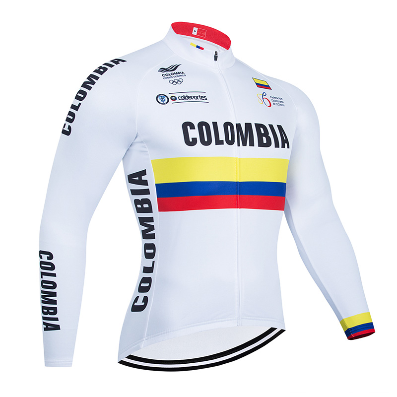 Colombia Cycling Jersey Mtb Shirt Moutain Bike Clothing Tops Bicycle Clothes Mens Quick Dry Long Maillot Ropa Ciclismo Bike Wear