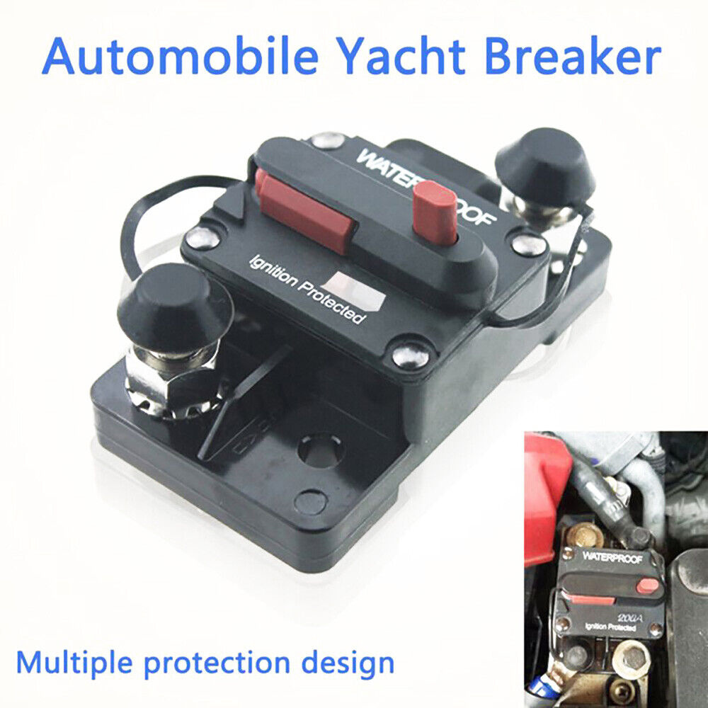12V/24V/48V Circuit Breaker Fuse Reset 30A/40A /50A /60A/70A/80A/100A/150A/200A/250A/300A Waterproof for Boat Car Audio System