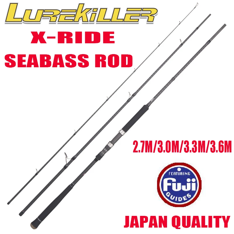 Lurekiller X-Ride Seabass Rod Spinning Rod Japan Fuji Parts 2.7M/3.0M/3.3M/3.6M Lure Weight 15-50G Portable Longcast Fishing Rod