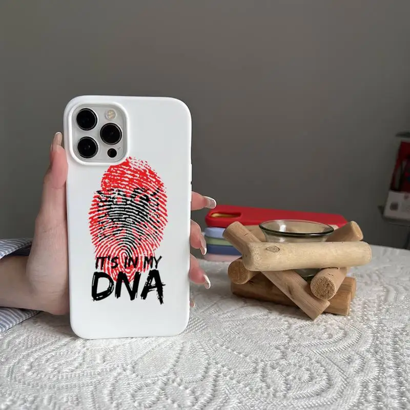 Albania Albanians Flag Phone Case Candy Color for iPhone 14 11 12 13 mini pro X XS XR MAX Plus