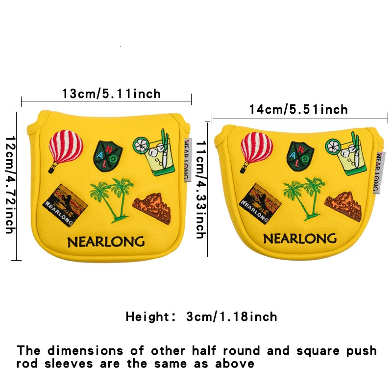 Golf Mallet Blade Putter Cover Headcover Multi Style Color Pattern Magnetic Closure Club Supplies 240411