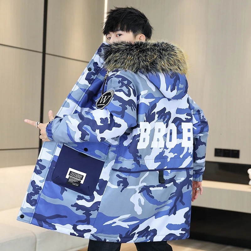 Autumn Winter Thicken Warm Jacket Men Hooded Parkas Coat Fleece Trendy Streetwear ins wool jacket 241108