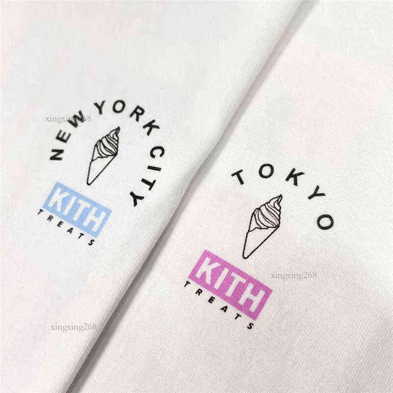 2021ss KITH TREATS LOCALE Tee T-shirt Men Women Vintage 1:1 High Quality White ice Tops Y220516