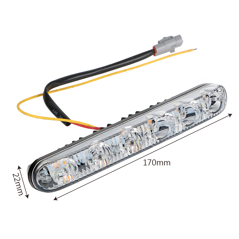 1 Pair DRL Universal Turn Signal Indicators Waterproof Auto Daytime Running Lights Car Daytime LED Light