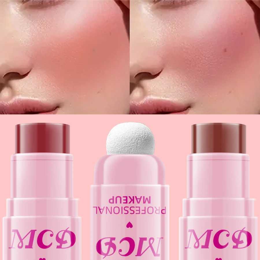 6Colors Makeup Blush Stick Lip Tinted Cooling Water Jelly Tint Jelly Blush Stick Bronzer Cheek and Nose Grooming Matte BlushXJ241111