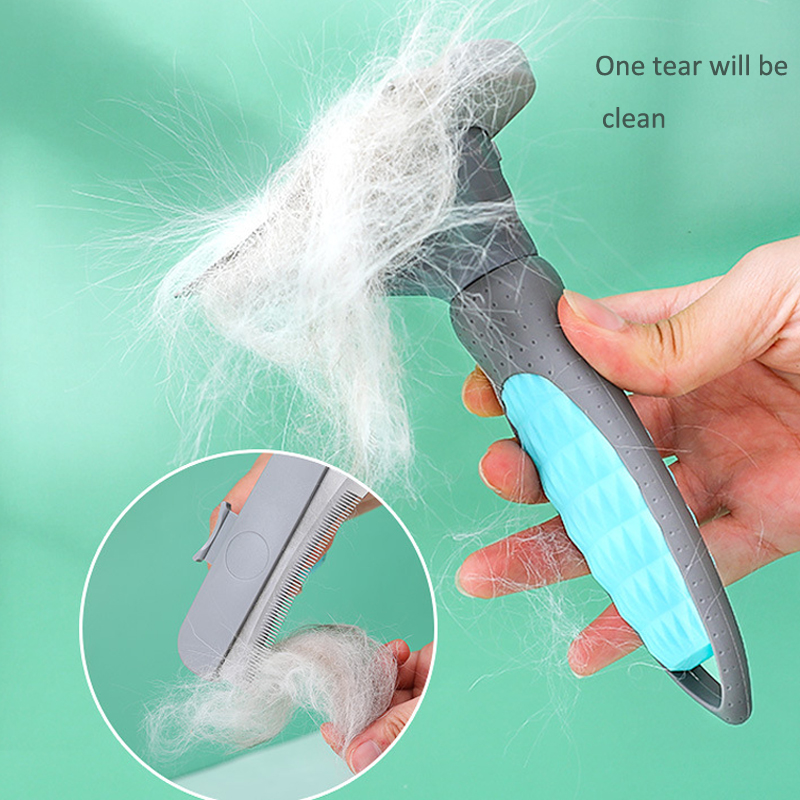 Self Cleaning Pet Remover Dog Comb Cats Dogs Grooming Shedding Brush Removal Tool for Long Short Hair Pets Supplies Free shipping