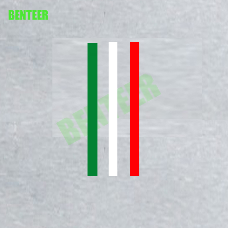 Italian Flag Car Front Grille Stickers Decals For Alfa Romeo Giulia Quadrifoglio