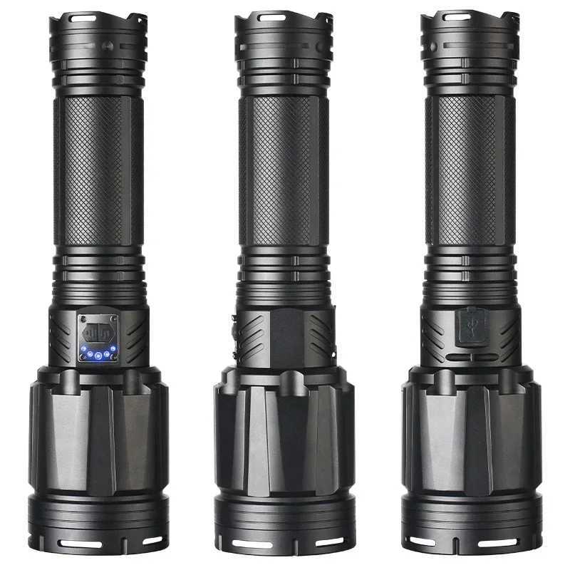 XHP360 high-power LED flashlight 15000LM portable flashlight charging ultra long distance outdoor emergency camping light X241111