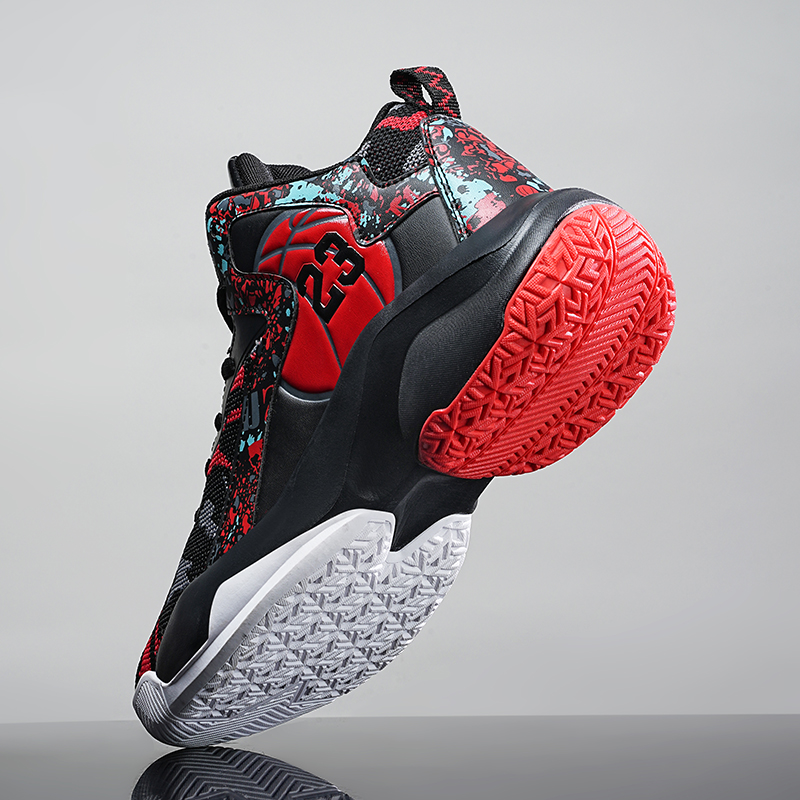 Men's Basketball Shoes Rubber Sole Cushioning Non-slip Sports Shoes Men Training Basket Sneakers Street Combat Basketball Boots