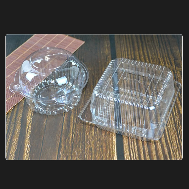 Factory sold pastry box disposable plastic transparent cake packaging box plastic box western Dim sum fruit food packaging box