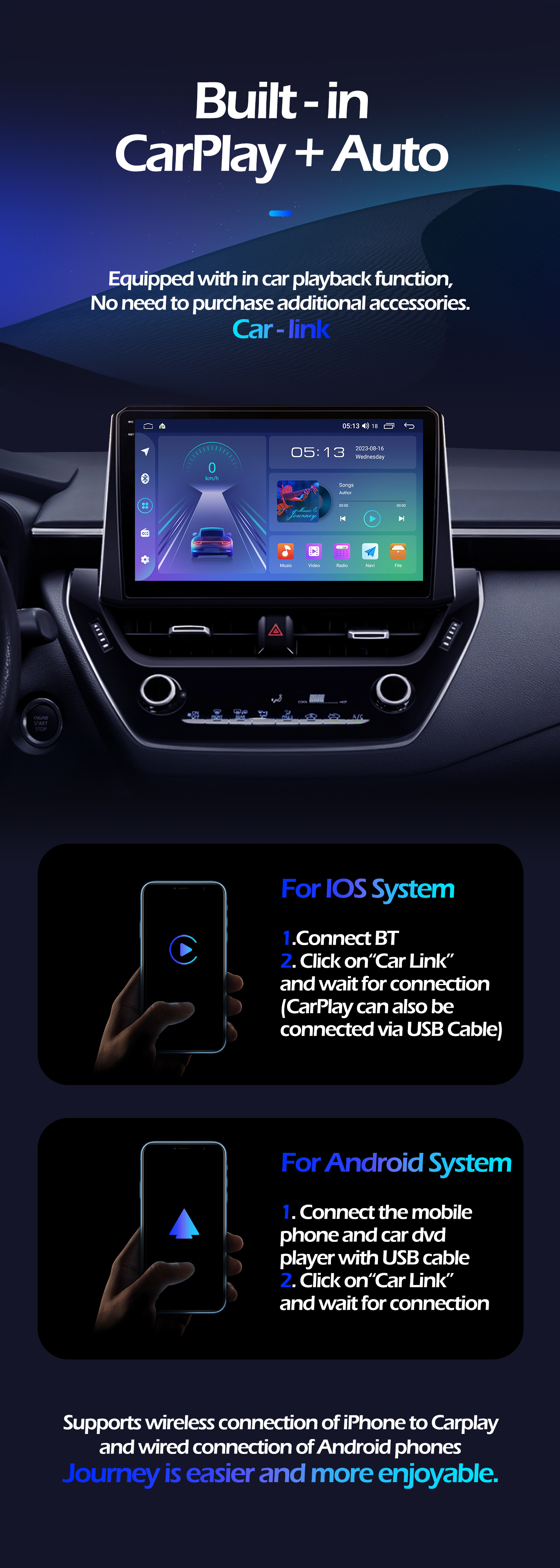 7'' Android 14 Car Radio DSP For FIAT TIPO EGEA 2015-2017 Multimedia Video Player Carplay Android Auto GPS WIFI Autoradio 2Din