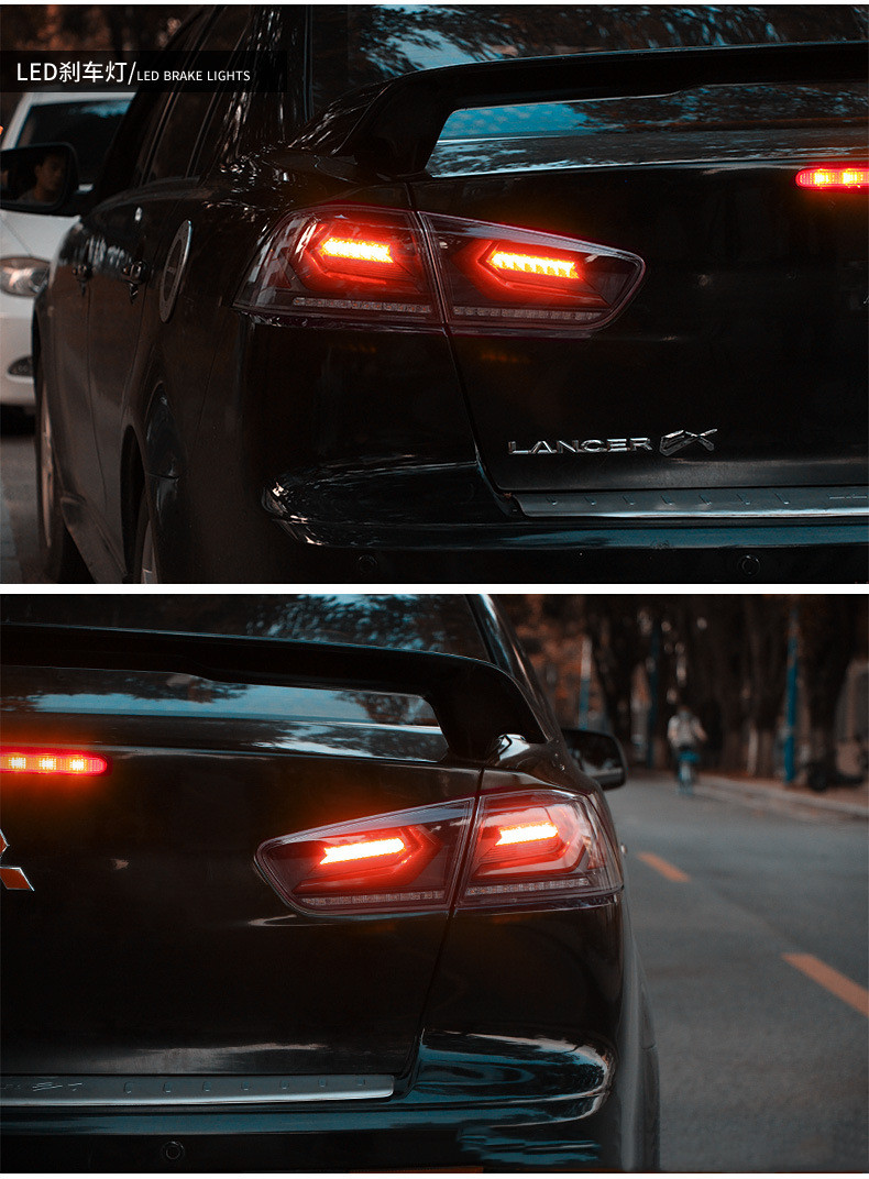 Taillight For Mitsubishi Lancer EVO LED Dynamic Tail Lights Upgrade Corvette Styling With Welcome Light Replacement