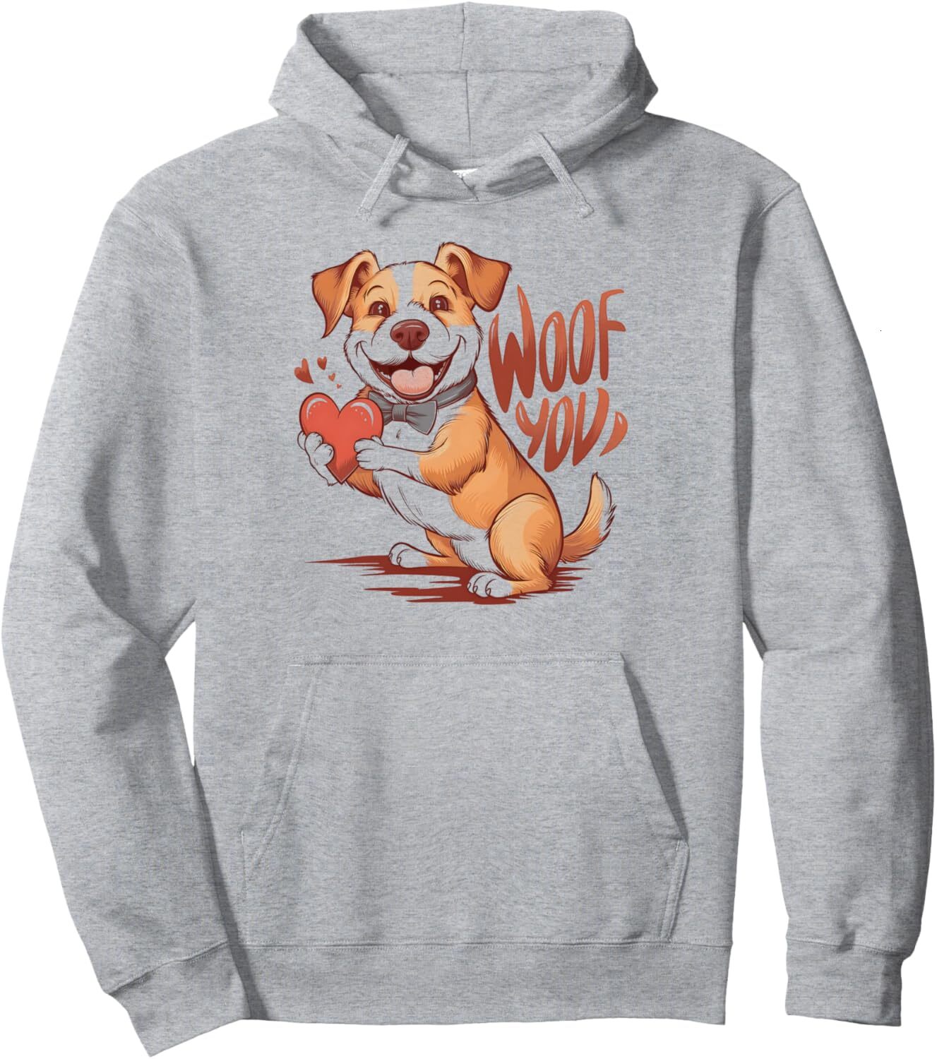 Hoodie for Mens Womens Dog Lover Woof You Puppy Valentines Day Apparel Pullover Hoodie Graphic Hoodies sweatshirt