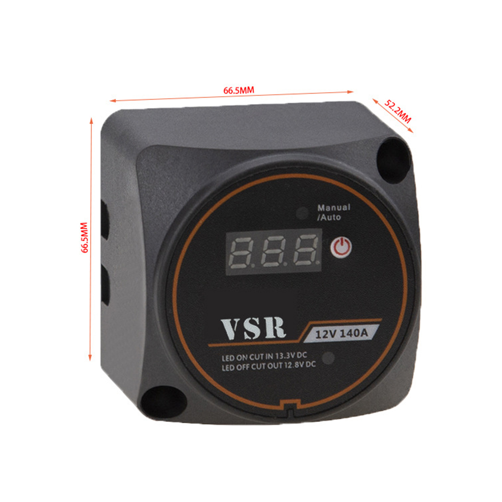 12V Battery Isolator Switch with Digital Display 140A Intelligent Isolator Switch Voltage Sensitive Relay for Auto for RVs