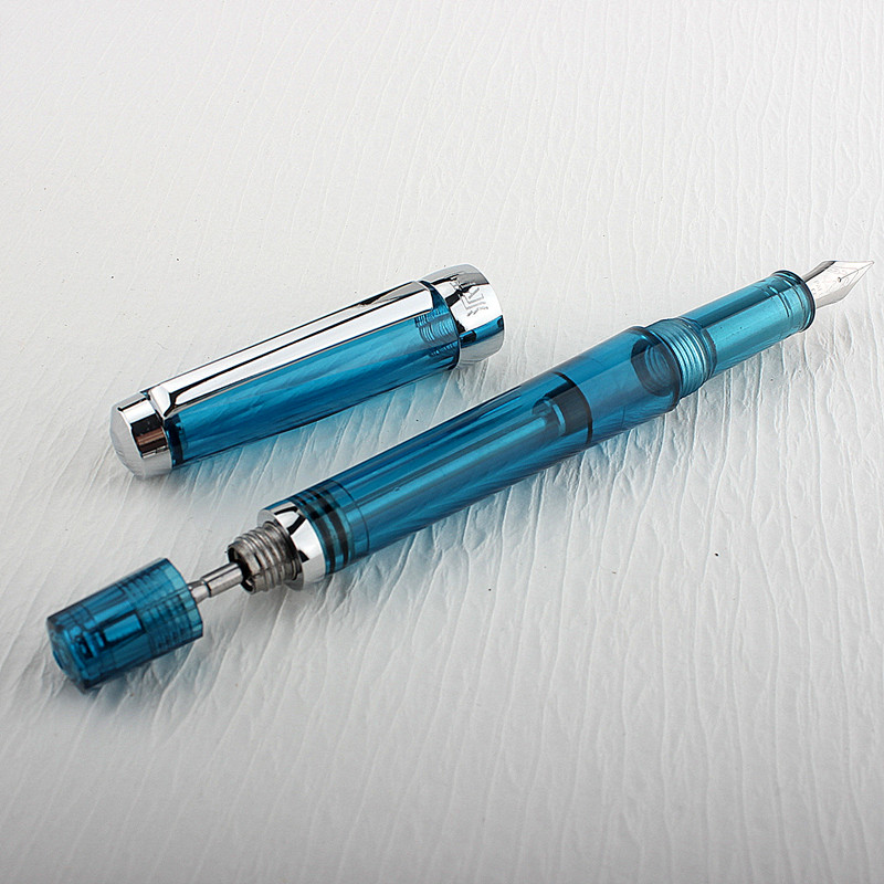 quality Yong Sheng 3013 Fountain Pen Vaccum Filling Spin Transparent EF/F new Nib Negative pressure 2025 ink color pen
