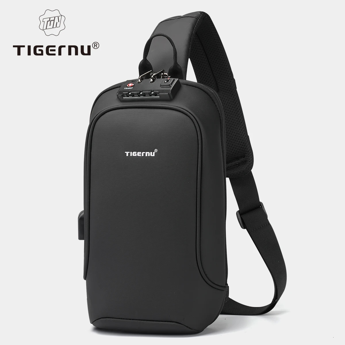 Warranty Fashion Men High Quality Crossbody Bag Splashproof Chest Antitheft USB Charging Casual Male 241029