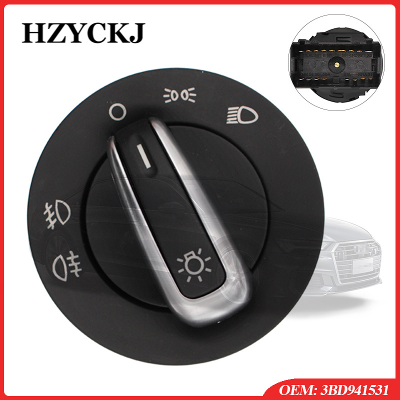 New 3BD941531 3BD 941 531 Headlight Control Switch For Vw Jetta Bora Golf MK4 Passat B5 Beetle T5 Polo 9N Sharan Lupo 1995-2005