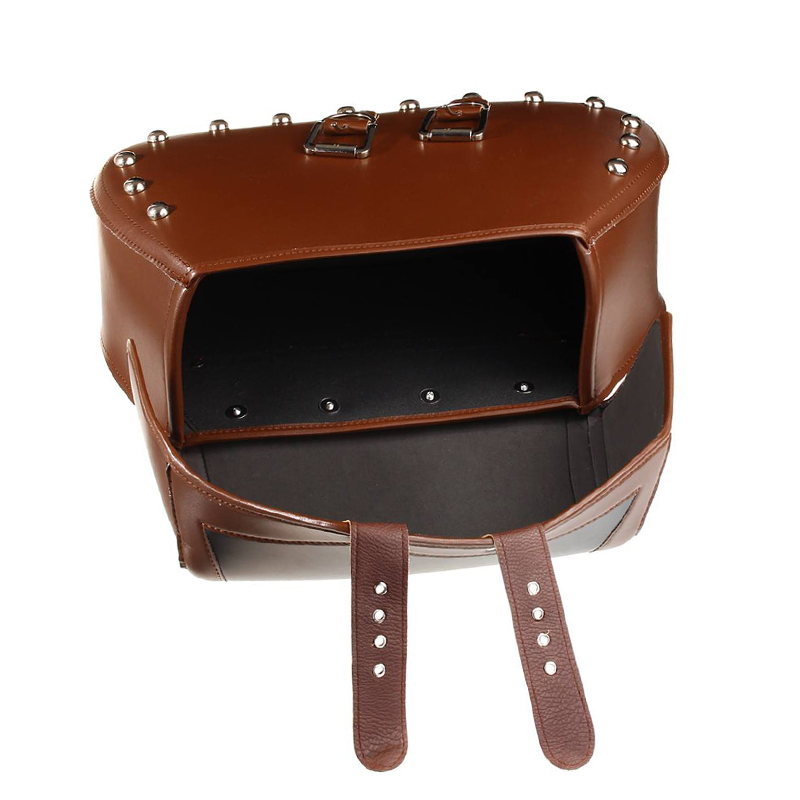 Motorcycle Saddlebag Waterproof Leather Side Tool Lage Bags Saddle Bag Pouch Black/Brown Honda Harley18L For Kawasaki