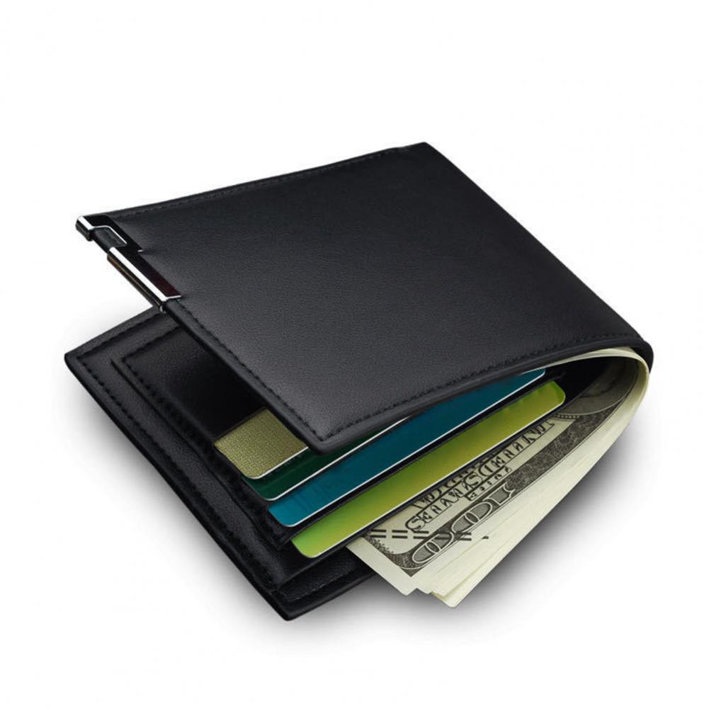 Coin Purse Popular Space-saving Wallet Purse Faux Leather Men Handbag