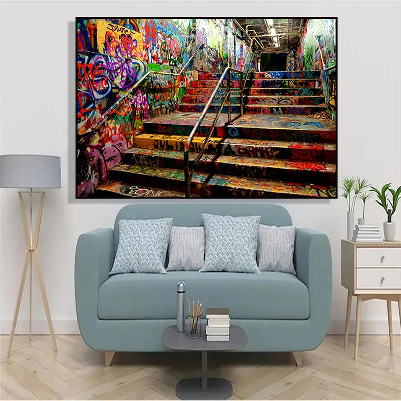 Large Size Banksy Artwork Canvas Posters and Prints Funny Character Graffiti Street Art Wall Pictures for Modern Home Room Decor