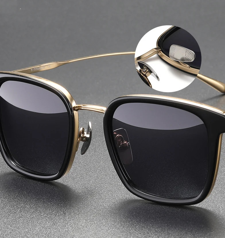 Retro polarized sunglasses frame pure mens glasses high-quality goggles for outdoor driving sunglasses 241108