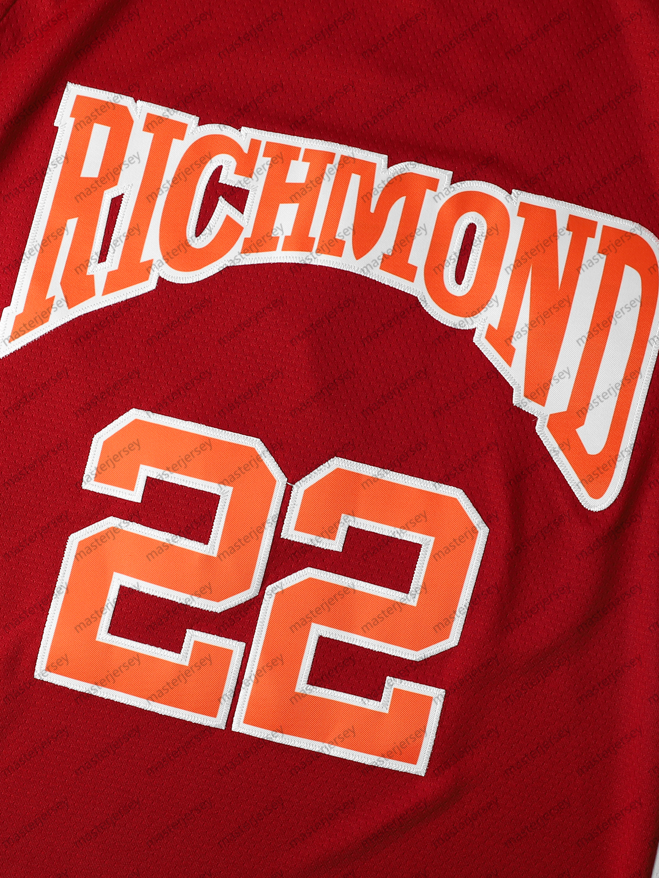 #22 CRUZ RICHMOND Men's Basketball Jersey Sweatshirt - Embroidered Movie Mesh Letters & Numbers, Crew Neck Sleeveless Training Vest, Loose Fit At