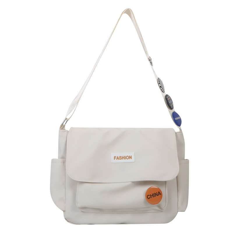 Women's School Messenger Bags for Teen Girls Shoulder Bag Ladies Designer Handbags Large Capacity Solid Canvas Crossbody Bags